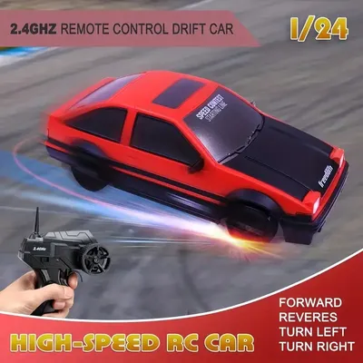 Remote Control Car, Drift Stunt Car With LED Light Glow, 14KM/ H High Speed, RC Car With