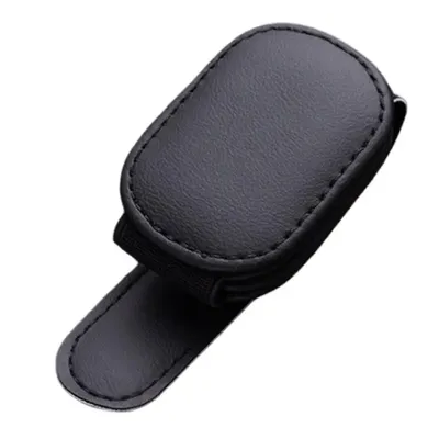 Magnetic Leather Sunglass Holder Car Visor Sunglasses Clip Magnetic PU Leather Visor Sunglass Holder