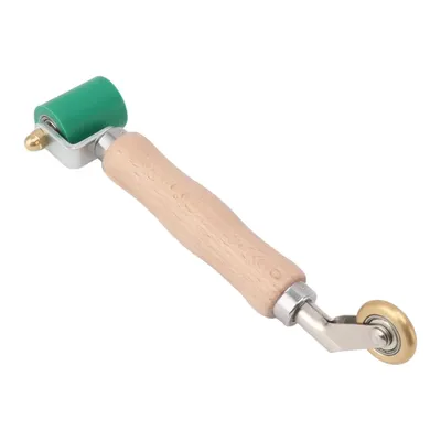 40mm Dual Use Silicone Seam Roller with Brass Wheel & Wood Handle for Wallpaper & for pvc TPO