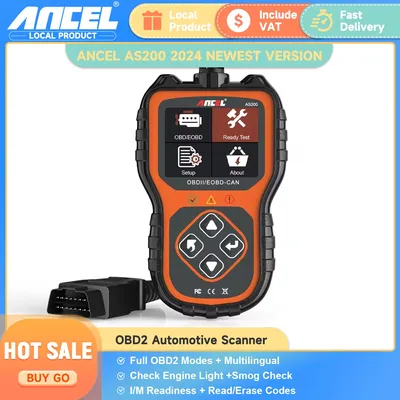 ANCEL AS200 Full OBD2 Car Scanner Professional Code Reader Engine Check Turn off MIL I/M Readiness