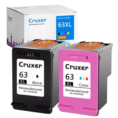 63XL Ink Black / Tri-color Compatible For HP 63 63XL DeskJet 1110 1111 1112 ENVY 4510 4520