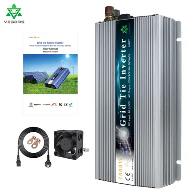 1000W 1300W 1400W On Grid Tie Inverter MPPT Solar Inverter Pure Sine Wave Converter 110 220V AC For