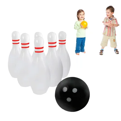 Giant Iatable Bowling Game Set Indoor Outdoor Lawn Bowling Set for Adult and Kids Portable and