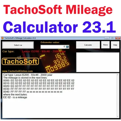 TachoSoft Mileage Calculator 23.1 TachoSoft mileage counter calculation software V23.1 with license