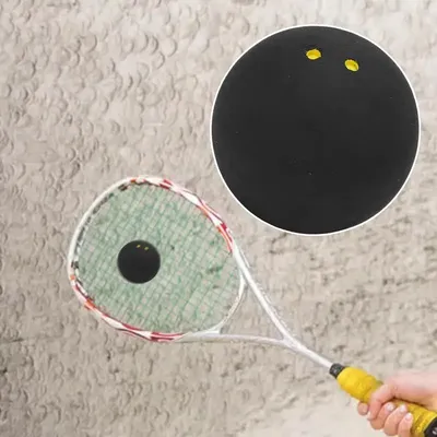 Low Speed Sports Squash Balls 38mm Rubber Squash Ball Double Yellow Dot Handball Ball Squash Racket