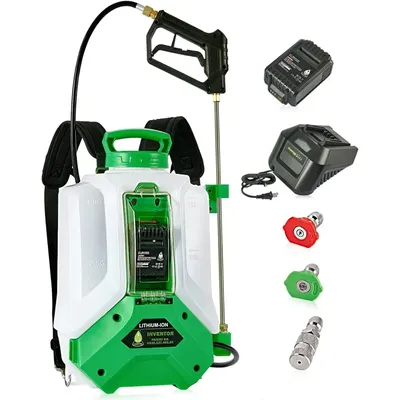 4.9Ah Battery Powered Backpack Sprayer 4 Gallon, Doubled The Capacitance, Equipped with A Big Pump,