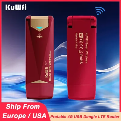 KuWfi 4G LTE Router 150Mbps 4G USB Dongle 2.4GHz Wifi Router Portable Mini Roouter Built-in Antenna