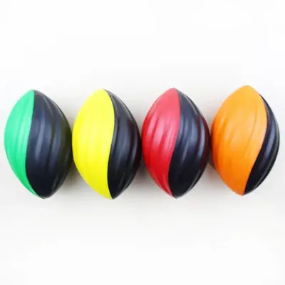 5Inch Mini Soft Sponge Spiral RugbyBall Slow Rebound Rugbys Football Ball Toy For Kids Family