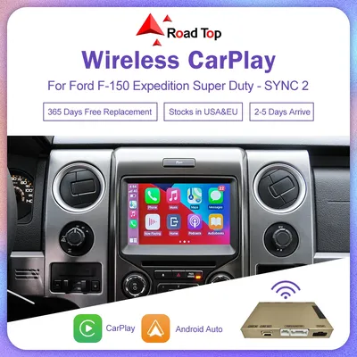 Road Top Wireless Carplay Decoder For Ford F-150 Expedition Super Duty Sync2 with Android Auto