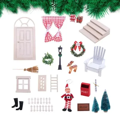 Miniature Doll House Accessories Christmas 24X Doll House Christmas Toy 1:12 Christmas Doll House