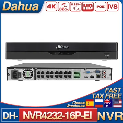 Dahua Original 32CH 16PoE WizSense Network Video Recorder 32 Channels NVR NVR4232-16P-EI H.265+