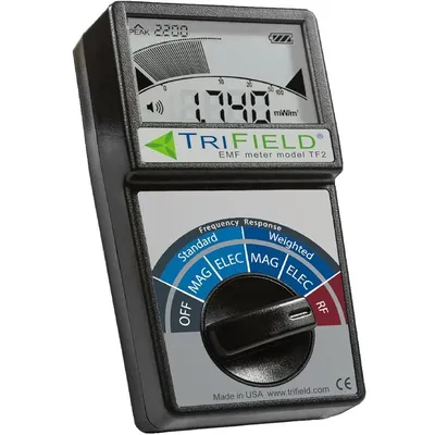 EMF Meter Model TF2 – Detect all 3 types of Electromagnetic Radiation in 1 Handheld Device: Radio