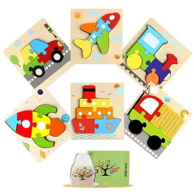 Wooden puzzles, puzzles, children's preschool learning puzzles, Montessori puzzles, suitable for