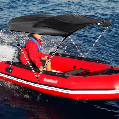 185-198cm UV Protect Boat Topside Cover 600D Oxford Cloth 3 Bows Top IP85 Aluminum Alloy Frame