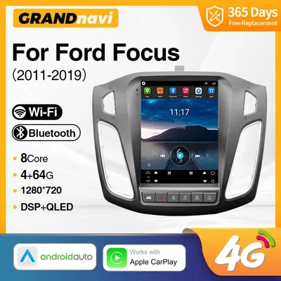 Grandnavi Android 13 Car Radio For Ford Focus 3 2011-2019 2 din Multimedia Player 4G WIFI GPS