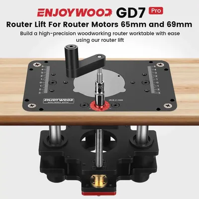 ENJOYWOOD GD7 PRO Router Lift for 65mm/69mm Wood Router for Router Table Set Up Lift with Router