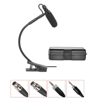 Mini Saxophone 3 Pin 4 PIN Microphone XLR 3.5mm Plug Music Instrument Mic Omni Directional Type Sax