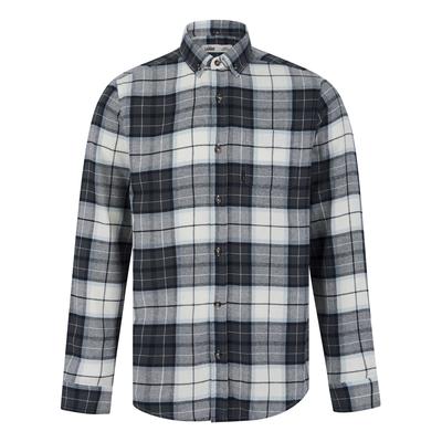 Shirts Levelock Yarn Dyed Checked Cotton Flannel Shirt in Turbulence Grey / M - Tokyo Laundry