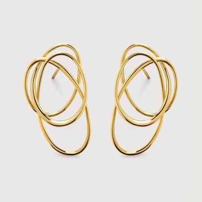 Gold Nura Wrap Cocktail Earrings