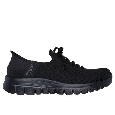 Skechers Women's Slip-ins: Graceful - First Blush Sneaker | Size 5.5 | Black | Textile/Synthetic | Vegan | Machine Washable