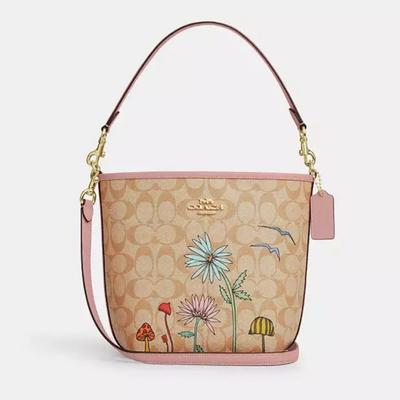 Coach Bags | Coach X Observed By Us City Bucket Bag In Signature Canvas | Color: Cream/Pink | Size: Small