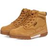 Schnürboots FILA "GRUNGE II mid", Damen, Gr. 40, gelb (wheat), Leder, Textil, sportlich, Schuhe, Winterstiefel, Schnürstiefel, Winterschuhe