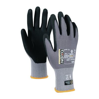 OX-ON 92070 Handschuhe Flexible Advanced 1900 Größe 10 schwarz/hellgrau EN388 EN