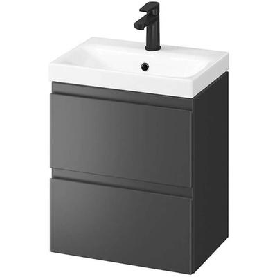 Moduo - Waschtisch mit Unterschrank, 57x50x35 cm, 2 Schubladen, Anthrazit S801-470-DSM - Cersanit Image