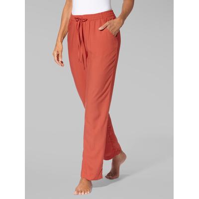 Webhose CLASSIC BASICS, Damen, Gr. 42, Normalgrößen, rot (rostrot), 52% Polyester, 48% Viskose, unifarben, lang, Hosen Image