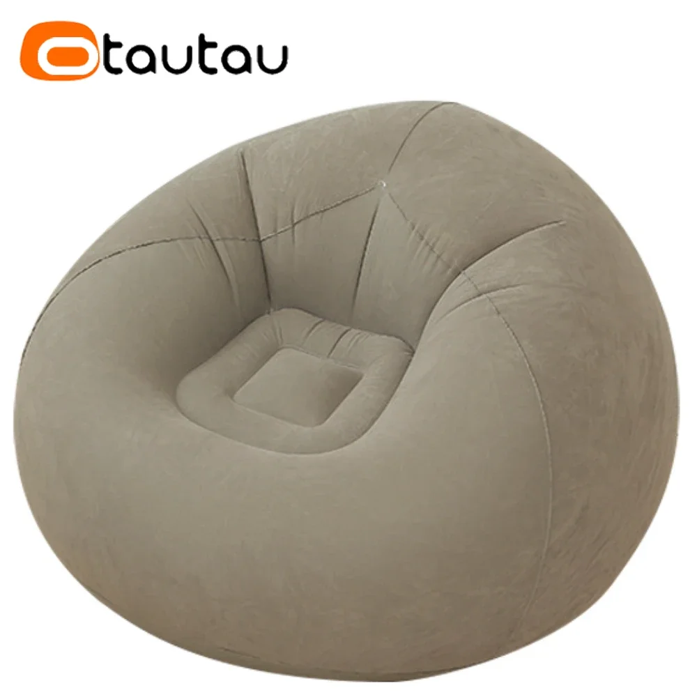 OTAUTAU Aufblasbares Sofa Outdoor Tragbare Campingcouch Klappbarer Gartenstuhl Bequemer Lazy Pouf Sac Platzsparende Möbel SF028