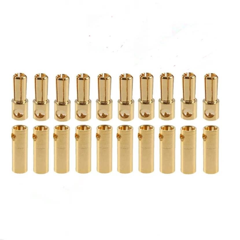 2/5/10Pairs Vergoldet 5,5mm Bananen Stecker Kugel Männlich Weiblich Stecker für RC Lipo Batterie ESC motor Hobby Modell Boot