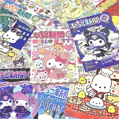 Sanrio niedlichen Zeichentrick figuren Poster Kawaii Hallo Kitty Melodie Wand kunst Home Schlafzimmer Dekor Malerei Wandbild Bilder Mädchen Geschenke Image