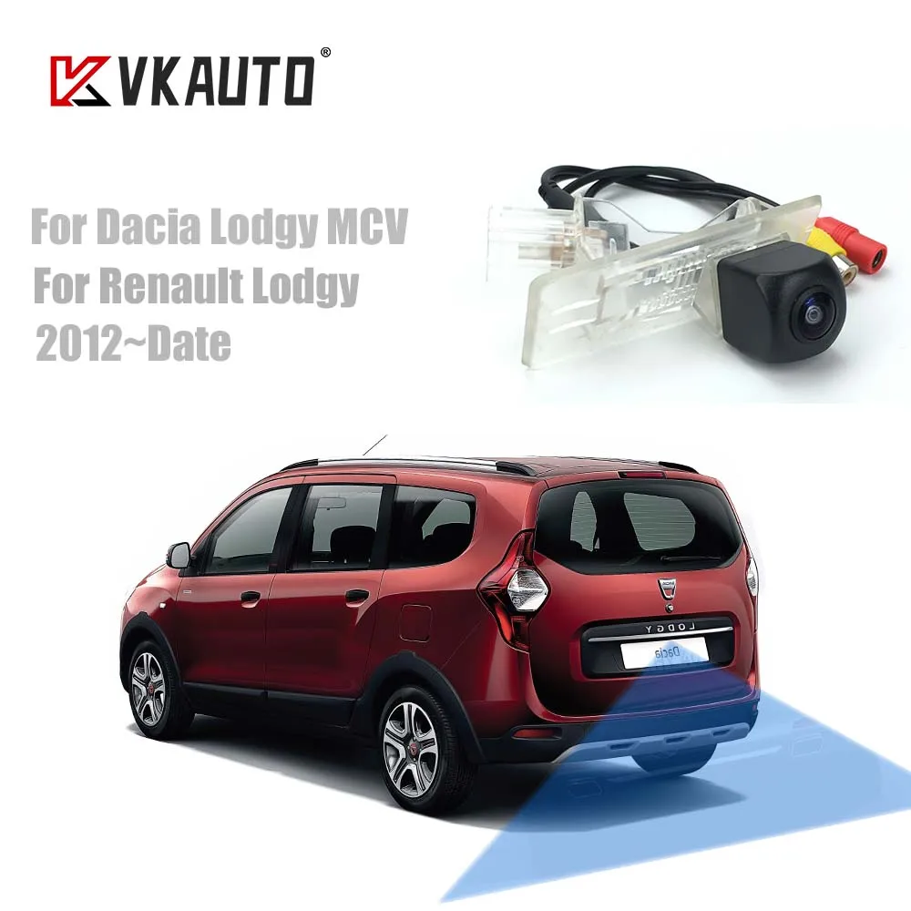VKAUTO Rückansicht Kamera Für Dacia Lodgy/Für Renault Lodgy MCV 2012 ~ 2022 CCD Rückfahr HD Backup Parkplatz kamera Nachtsicht Image
