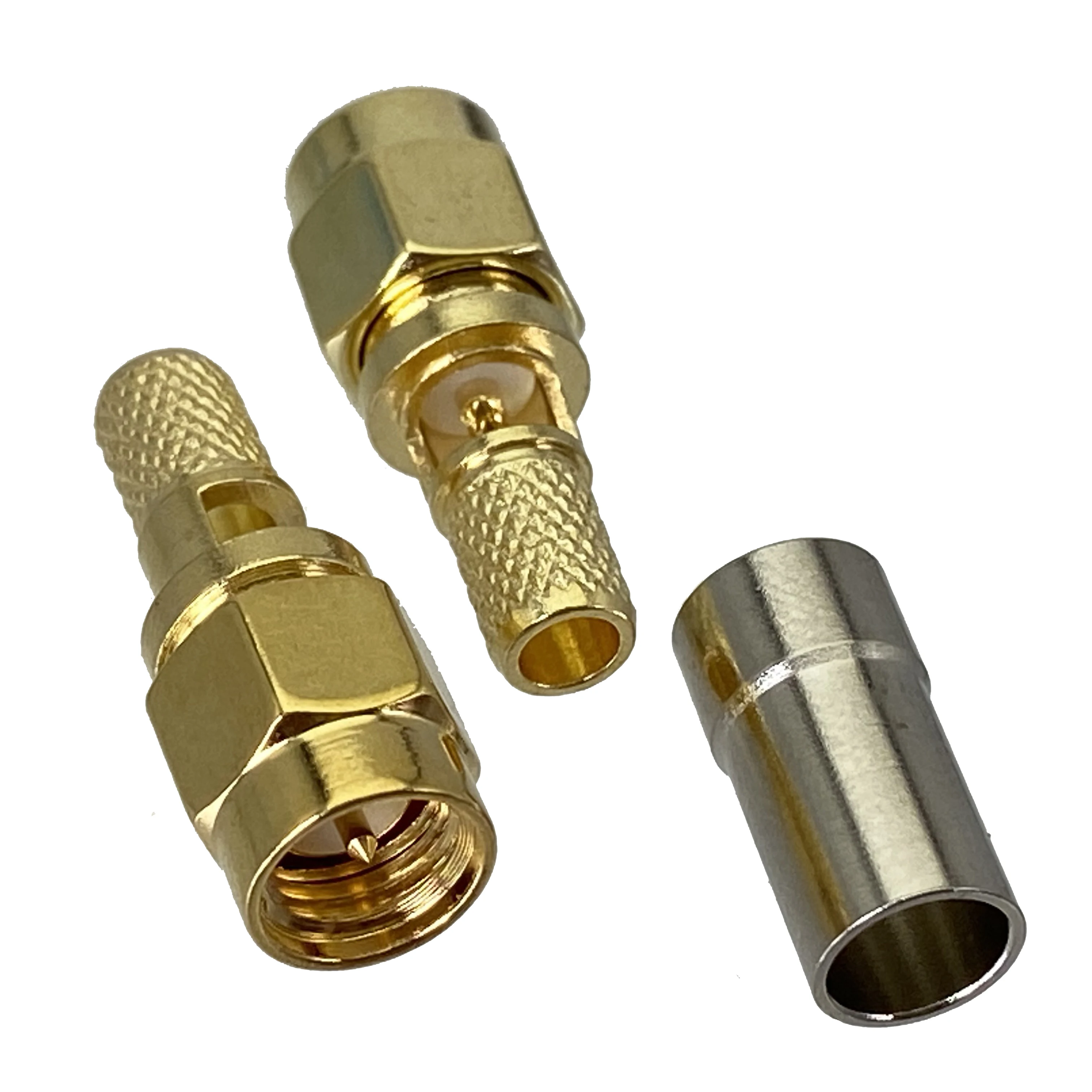 Stecker SMA Stecker Fenster Crimp RG58 RG142 LMR195 RG400 Kabel RF Koaxialkabelklemmen gerade Image