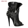 Emma König Sommer Stiefel Gladiator Sandalen Frauen High Heel Peep Toe Sandalen Stiefel Schnalle Seite Zipper Fashion Frau Schuhe 2021