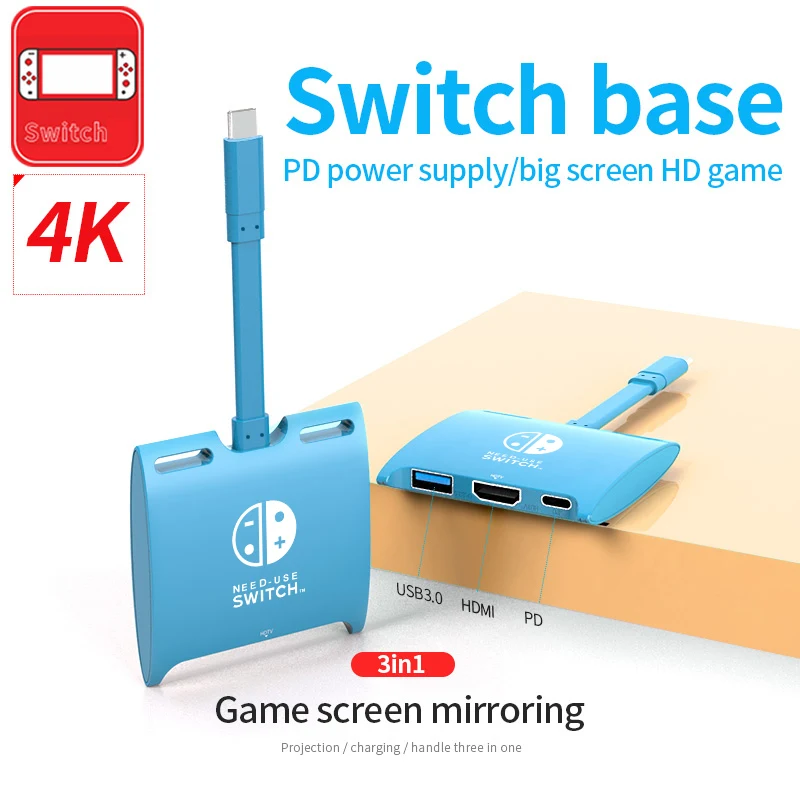 3-in-1-Spiel-Dockingstation USB-C auf 4K HDTV-Hub mit PD100W für Switch Steam Deck Phone iPad Laptop Image