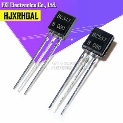 100 Stück BC547B BC547C BC546B BC548B BC550B BC556B BC557B BC558B BC558C BC559B TO92 Triodentransistor Image