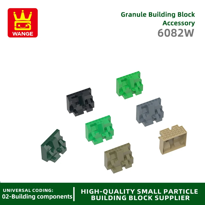 Wange 8 Teile/los 6082W Mountain Hill Side Bausteine MOC Steingarten Mound Rock Zubehör Kompatibel mit Ziegel Kinder Spielzeug Image