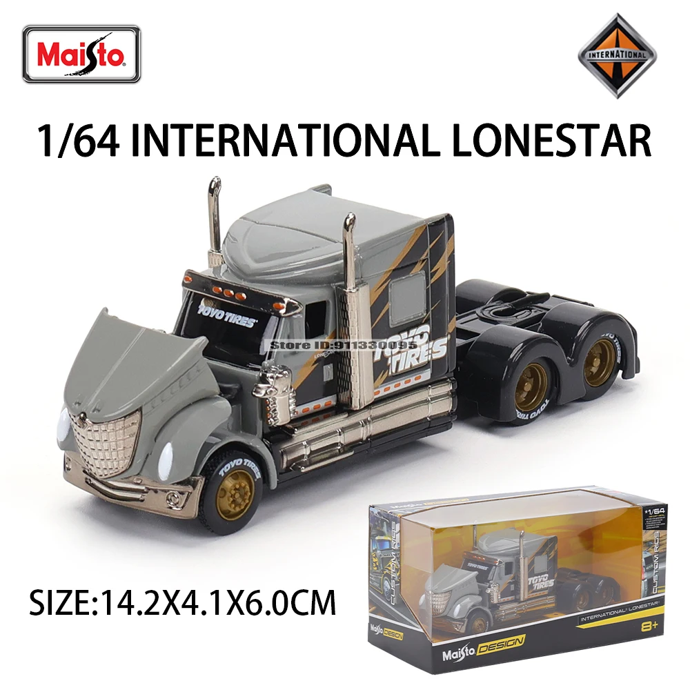 Maisto 1:64 International Mercedes-Benz MACK Anthem Trailer Modell Simulation Auto Modell Legierung Auto Spielzeug männliche Sammlung Geschenk Image