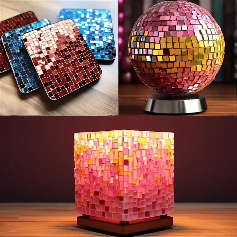 5*5mm/10*10mm quadratische Spiegel Mosaik fliesen Aufkleber Acryl selbst klebende Badezimmer DIY hand gefertigte Glas gitter Disco Ball Handwerk