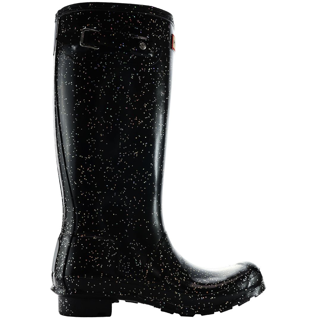 Hunter Giant Glitter Kinder-Gummistiefel, Schwarz Image