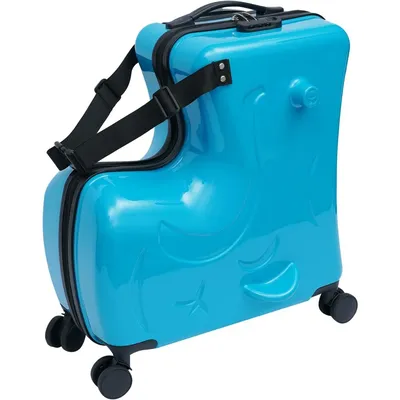 20"/24" Kid's Ride-on Travel Suitcase,Travel Rolling Luggage with Wheels Carry Trolley Luggage with