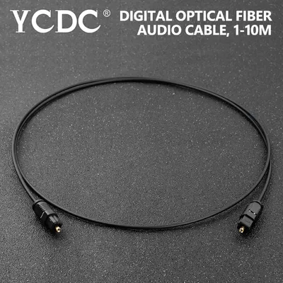 1/1.5/2/3/5/10m Black Digital Optical Audio Cable Toslink SPDIF Cable OD 2.2mm For Surround Sound