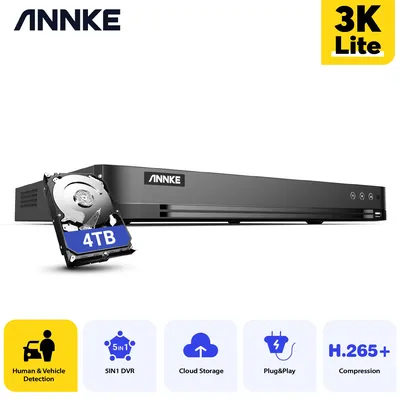 ANNKE 32CH 4MP 5in1 HD TVI CVI AHD IP Security DVR Recorder Video Recorder Email Alert Motion