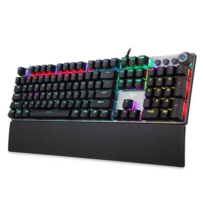 New F2088 Mechanical Gaming Keyboard Anti-ghosting 104 brown Switch blue Wired Mixed Backlit