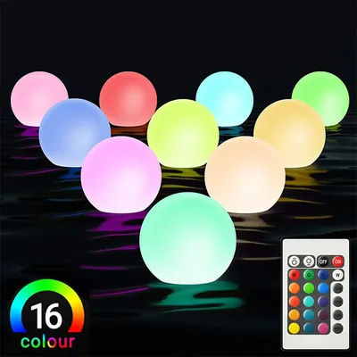 Outdoor Ball Floating Pool Light IP68 Waterproof Garden Luminous LED Ball Swimming Pool Luminous