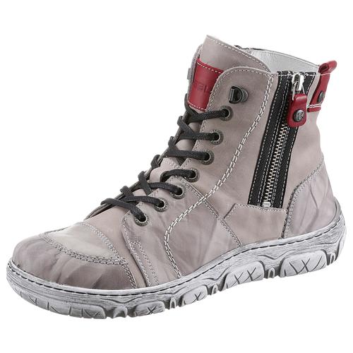 Winterboots KRISBUT Gr. 40, grau (taupe, used) Damen Schuhe mit zwei praktischen Reißverschlüssen