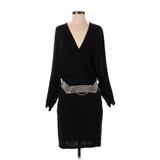 Gucci Cocktail Dress - Wrap V-Neck Long Sleeve: Black Dresses - Women's Size 38