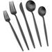 Brayden Studio® 30-Piece Stainless Steel Silverware Set blackStainless Steel in Matte Black | 20 | Wayfair 1ECE13BE6C384901A277D74CF76A46FC