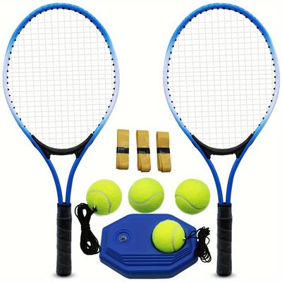 TEMU Tennis Rackets For Youth 2 Players Tennis Racquet Set For Beginners And Professional With 4 Tennis Balls, 3 Overgrips, 1 Tennis Bag